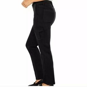 Well Worn Women's High Rise Cargo Pants Black Size 2/26